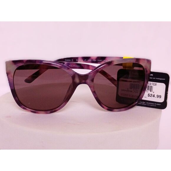 Foster Grant LP 1806 Purple Tortoise Square Frame Sunglasses - Picture 1 of 15